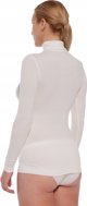 Γυναικεία μπλούζα Brubeck LS1627W με ζιβάγκο COMFORT MERINO κρεμ S