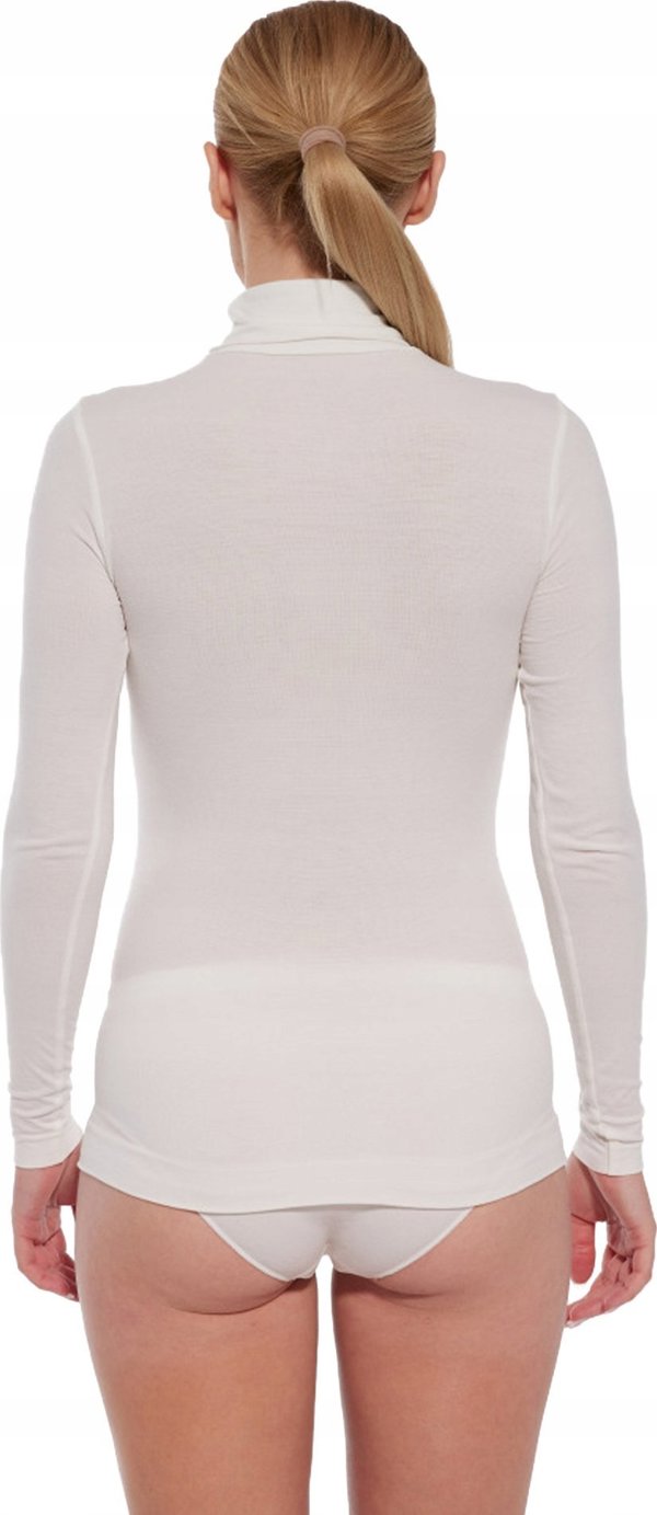 Γυναικεία μπλούζα Brubeck LS1627W με ζιβάγκο COMFORT MERINO κρεμ S