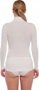 Γυναικεία μπλούζα Brubeck LS1627W με ζιβάγκο COMFORT MERINO κρεμ S