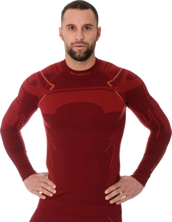 Brubeck LS13040A Ανδρική μπλούζα THERMO μπορντό XXL