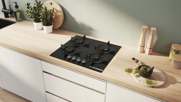 Εντοιχιζόμενη εστία αερίου Bosch PPP6A6I10, 60 εκ.