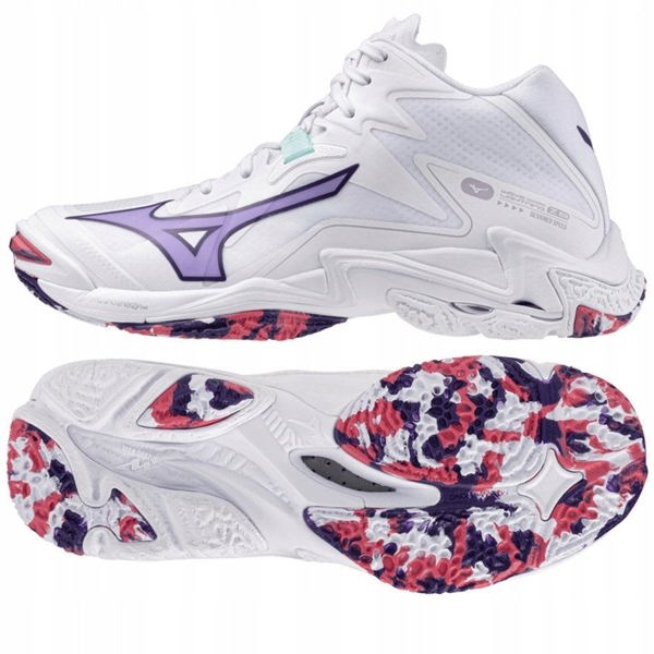 Παπούτσια Βόλεϊ Mizuno WAVE LIGHTNING Z8 MID 39 Λευκό-Μωβ Γυναικεία