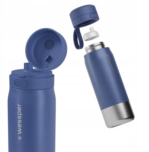 Φιάλη φίλτρου Wessper B2 STAINLESS STEEL Actitex™ 700ml Blue (WES276-700-BL_K)