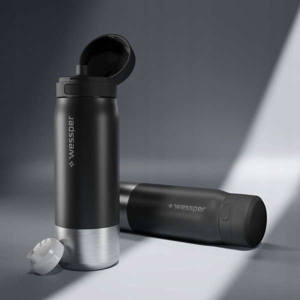 Φιάλη φιλτραρίσματος Wessper B2 STAINLESS STEEL Actitex™ 700ml Μαύρο (WES276-700-BK_K)
