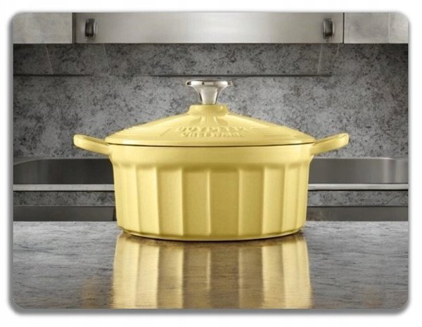 BUYDEEM CP521 Κατσαρόλα από Σμάλτο και Χυτοσίδηρο, 2.9L, Mellow Yellow