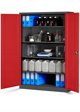 Büro Aktenschrank JAN II, 1150 x 1850 x 400 mm, anthrazit-rot