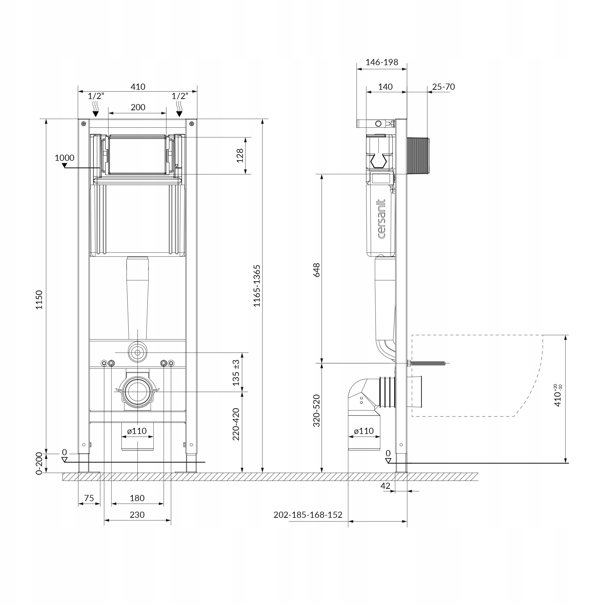 C71 SYSTEM 40 MECH MZ412 PP με Κουμπί Chrome Γυαλιστερό M