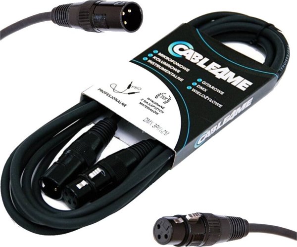 ΚΑΛΩΔΙΟ CABLE4ME DMX AES/EBU XLR-3Pin ΓΙΑ ΦΩΤΙΣΜΟ 3m ΜΑΥΡΟ 110 ohm