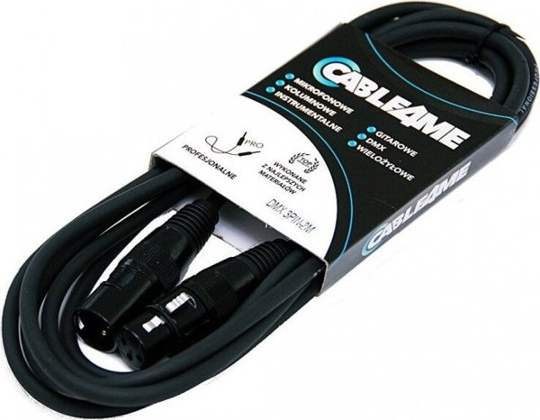 ΚΑΛΩΔΙΟ CABLE4ME DMX AES/EBU XLR-3Pin ΓΙΑ ΦΩΤΙΣΜΟ 3m ΜΑΥΡΟ 110 ohm