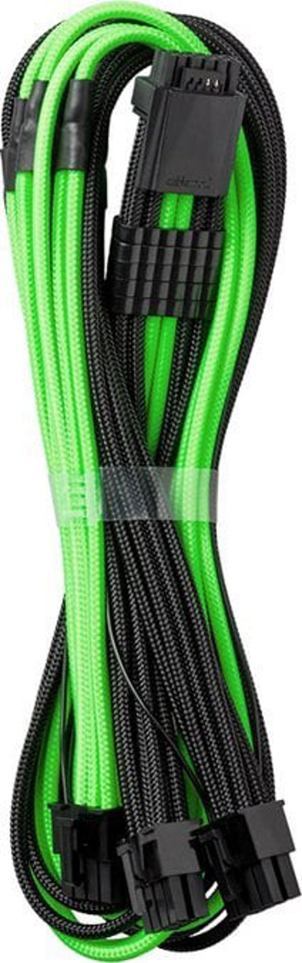 Καλώδιο CableMod RT-Series PRO ModMesh 12VHPWR σε 3x PCI-e για ASUS/Seasonic - 60cm, μαύρο/ανοιχτό πράσινο