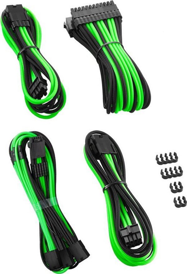 Καλώδιο CableMod RT-Series PRO ModMesh 12VHPWR σε 3x PCI-e για ASUS/Seasonic - 60cm, μαύρο/ανοιχτό πράσινο