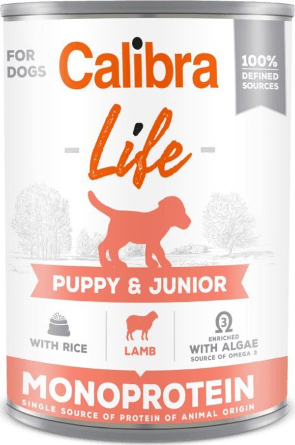 Calibra CALIBRA Dog Life Puppy & Junior Αρνί με ρύζι 400g