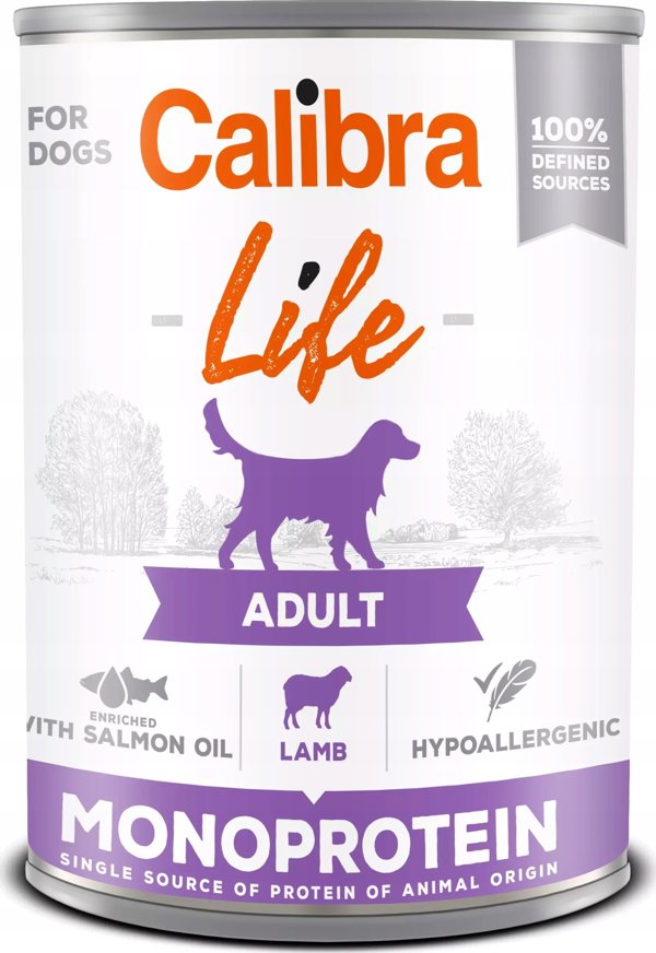 Calibra CALIBRA LIFE Adult Monoprotein αρνί - υγρή τροφή για σκύλους - 0,4 kg