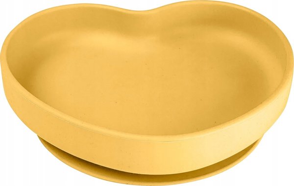 Canpol CANPOL BABIES σιλικόνη πιάτο με προσάρτηση, 6 μηνών+, HEART, 80/309_yel