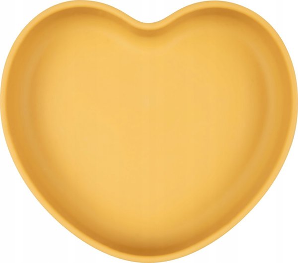 Canpol CANPOL BABIES σιλικόνη πιάτο με προσάρτηση, 6 μηνών+, HEART, 80/309_yel