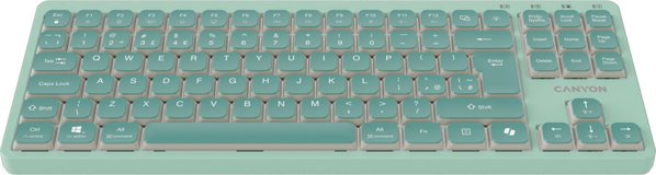 CANYON Keyboard OnType 10 Low Profile EN Wired Green