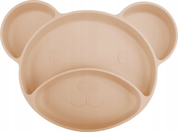 Canpol CANPOL BABIES Σιλικόνη πιάτο με στερέωση BEAR, 51/401_bei