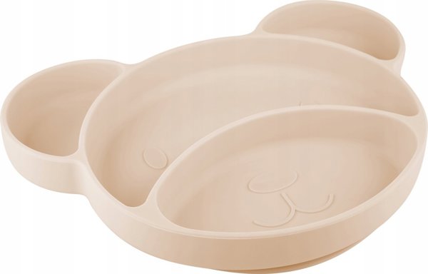 Canpol CANPOL BABIES Σιλικόνη πιάτο με στερέωση BEAR, 51/401_creme
