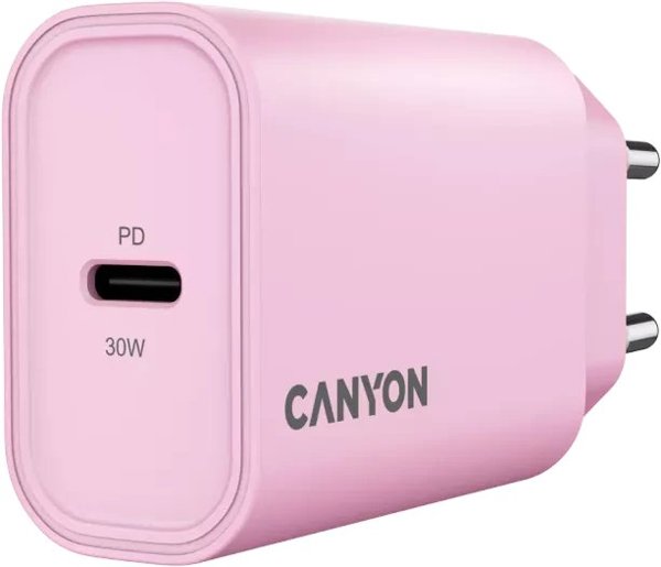 Canyon OnCharge 30CL Φορτιστής Ταξιδιού USB-C PD 30W - Ροζ