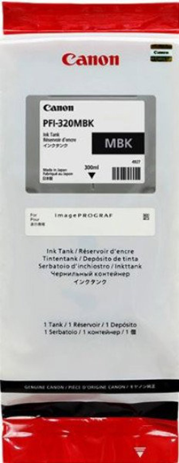 Κασέτα Μελανιού Canon PFI-320MBK (2889C003), Ματ Μαύρο