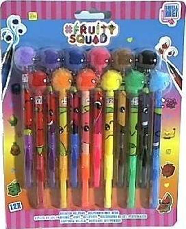 Canenco Fruity Squad Αρωματικά Στυλό Gel με Πομ Πομ - Σετ Γραφικής Ύλης