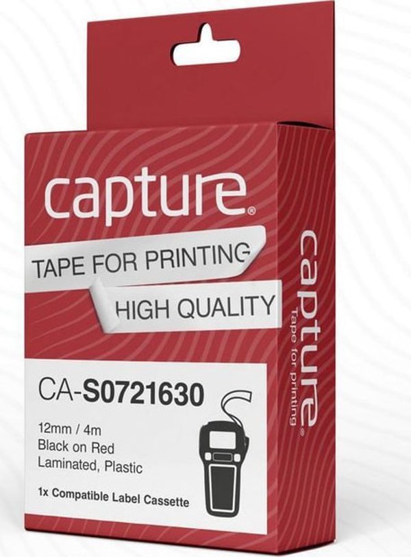 Capture 12mm x 4m Μαύρο σε Κόκκινο