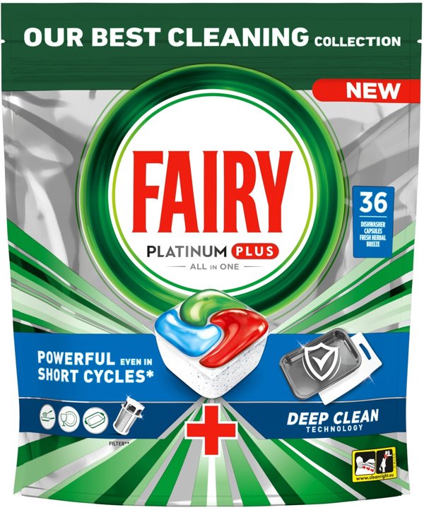 ΚΑΨΟΥΛΕΣ ΠΛΥΝΤΗΡΙΟΥ ΠΙΑΤΩΝ Fairy PLATPLUSDEEPCLEAN 36ΤΜΧ