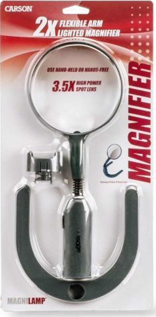Carson MagniLamp Μεγεθυντικός Φακός LED 3.5x, Διάμετρος 11cm, Γκρι