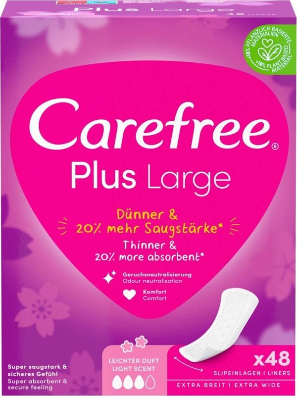 Carefree Carefree Plus Large σερβιετάκια Light Scent 48τμχ.
