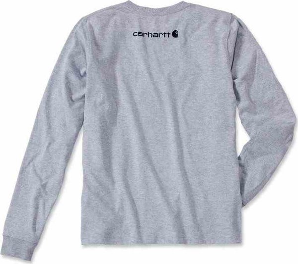 Carhartt Μπλούζα Carhartt Logo Μακρυμάνικη Γκρι
