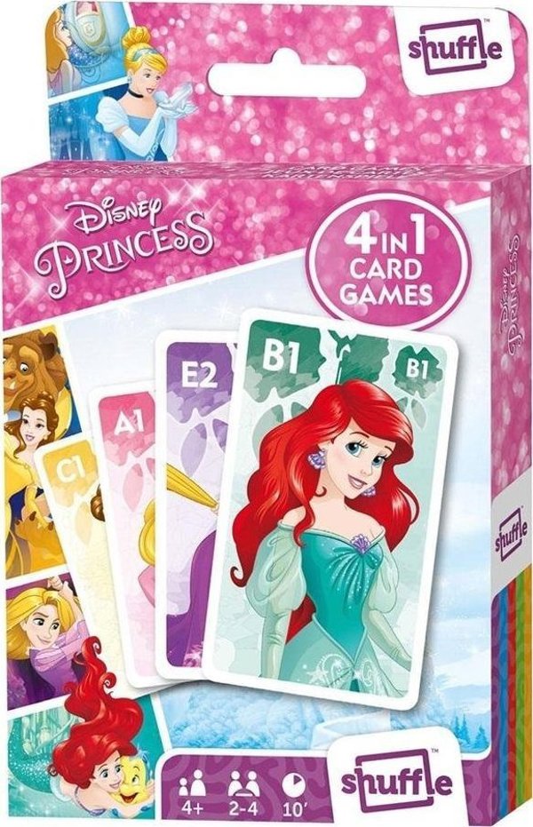 Cartamundi Shuffle Παιχνίδι Τράπουλας Πριγκίπισσες Disney, 32 Κάρτες, 4+ Ετών