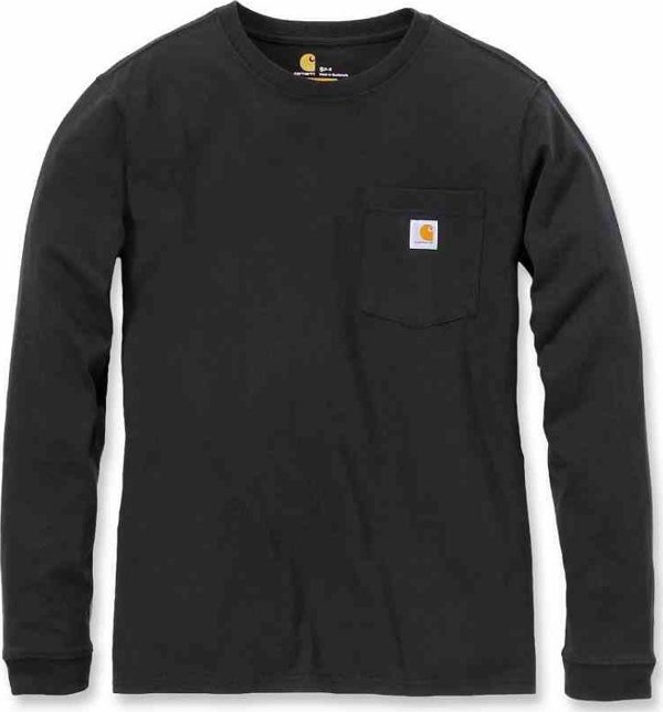 Carhartt Μπλούζα Carhartt WK126 Workwear Pocket L/S Μαύρο