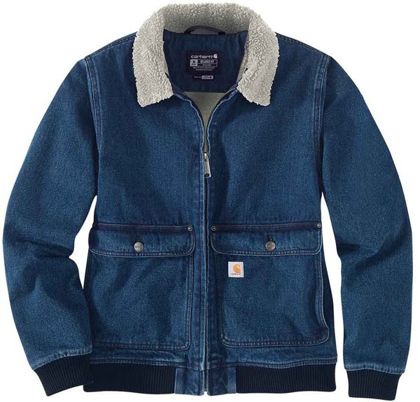 Carhartt Damska Kurtka Carhartt Rugged Denim Sherpa Beech