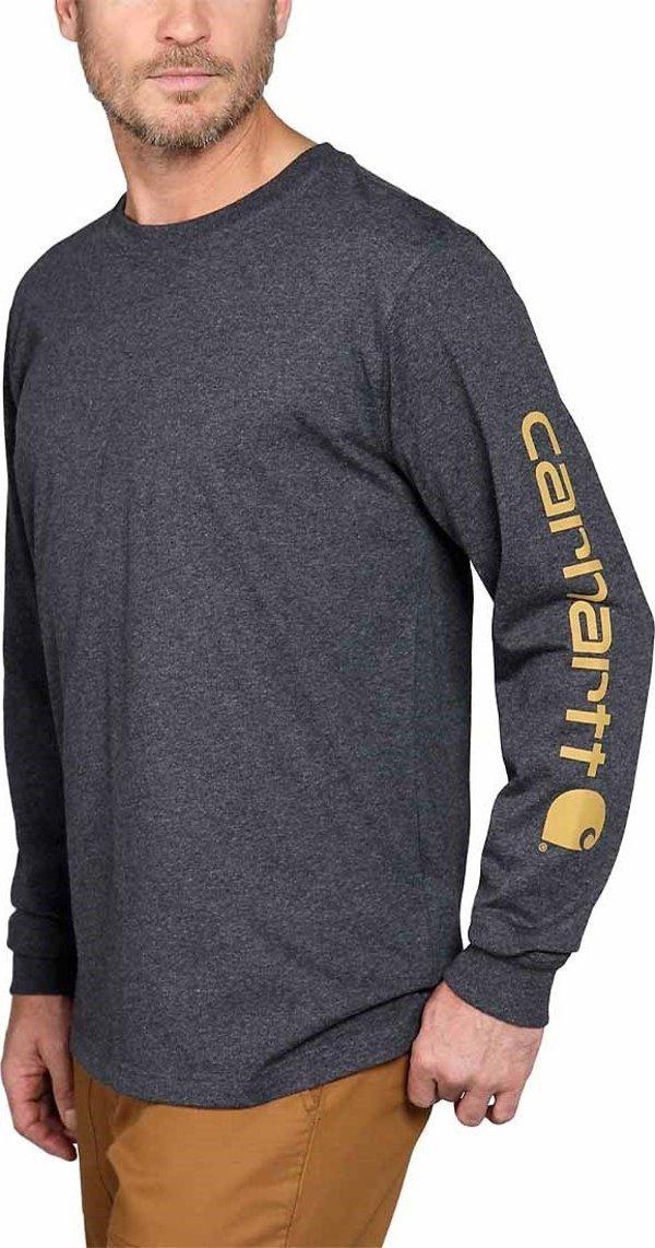 Carhartt Μπλούζα Carhartt Heavy Sleeve Logo Carbon Heather
