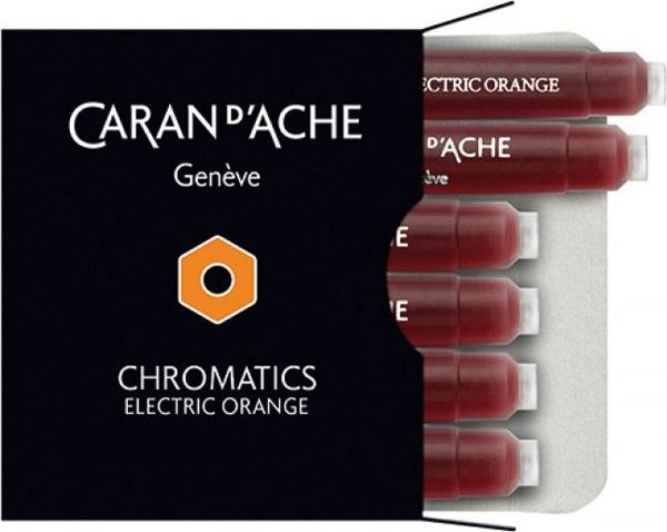 Caran d'Ache Chromatics Φυσίγγια Μελάνης για Πένα, Πορτοκαλί, 6 Τεμάχια