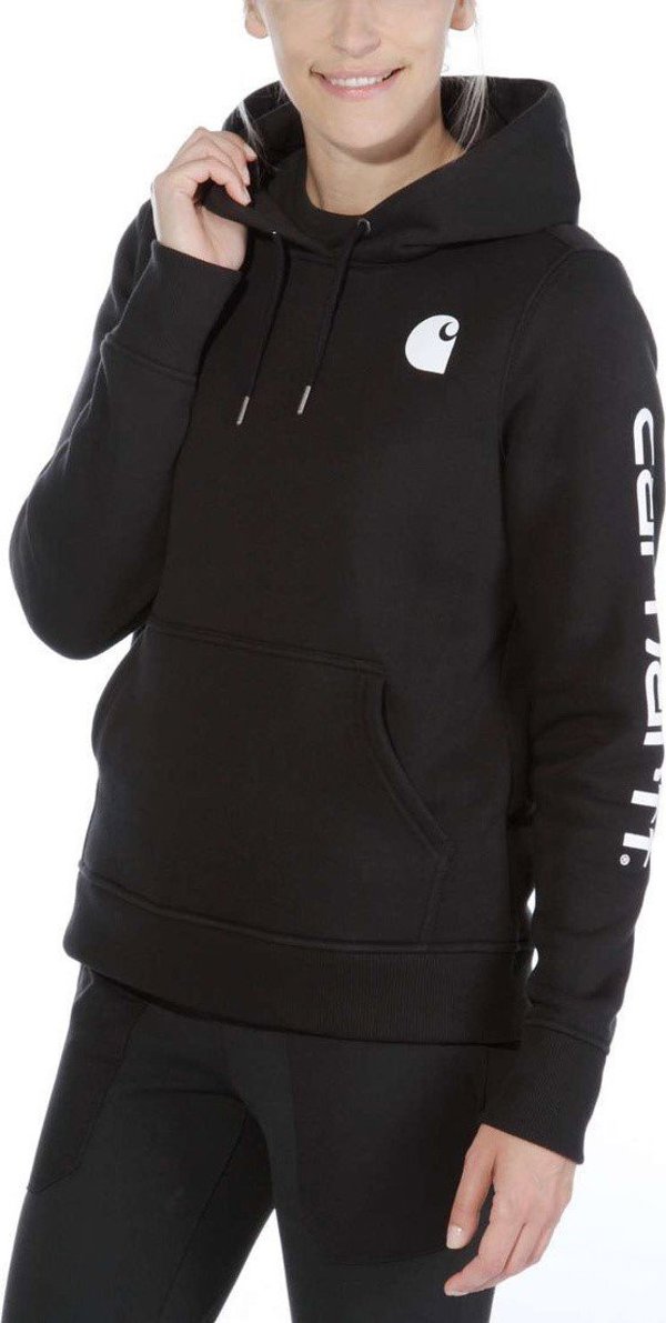 Carhartt Μπλούζα Carhartt Clarksburg Sleeve Logo Hooded Black