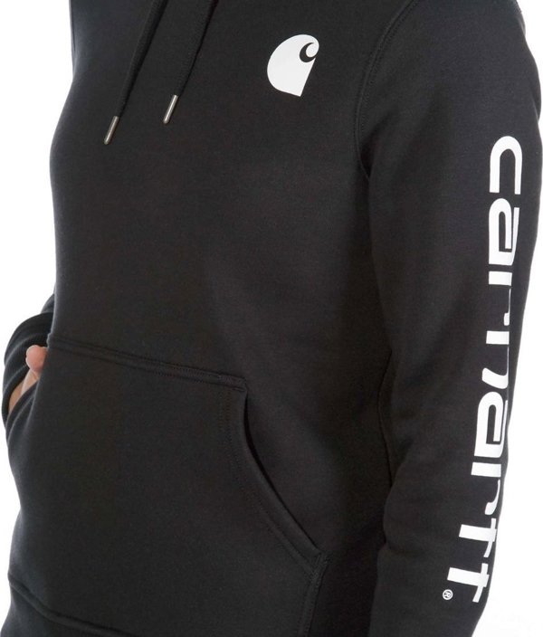 Carhartt Μπλούζα Carhartt Clarksburg Sleeve Logo Hooded Black