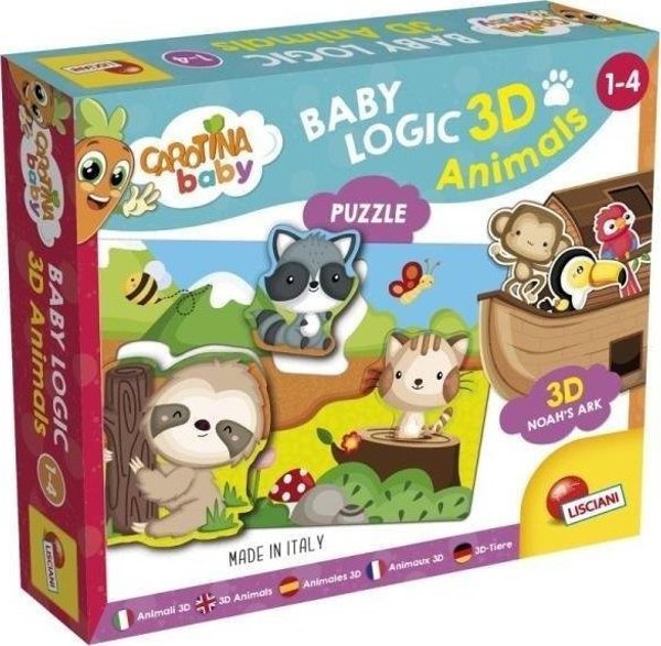 Lisciani Carotina Baby Logic 3D Ζώα - Εκπαιδευτικό Παζλ για Νήπια 92536
