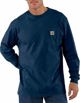 Carhartt Μπλούζα Carhartt Heavyweight με τσέπη L/S Navy