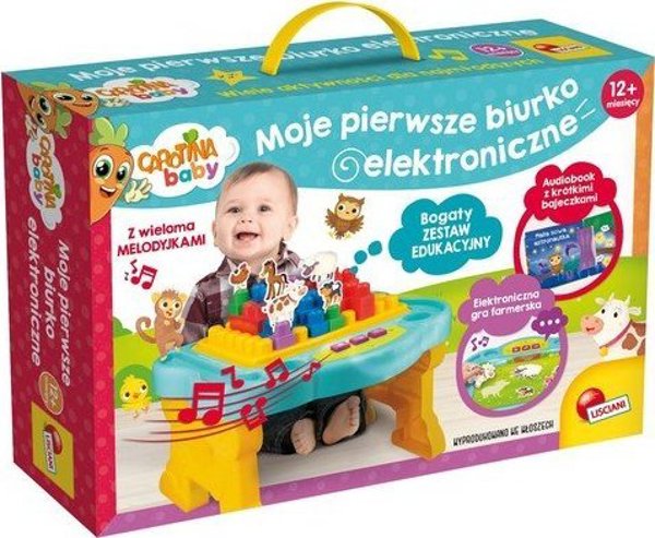 NoName Καροτίνα Baby - Το Πρώτο Μου Ηλεκτρονικό Γραφείο με Εκπαιδευτικά Παιχνίδια και Μπλοκ