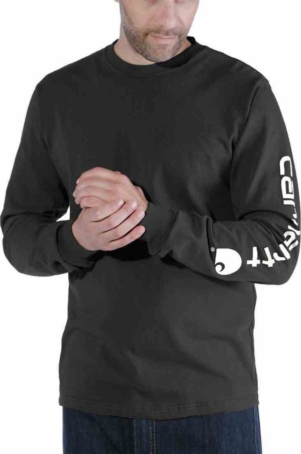 Μακρυμάνικη Μπλούζα Carhartt Logo Μαύρη