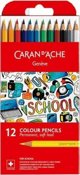 Μόνιμα μολύβια Caran d`Arche, 12 χρώματα, School Line