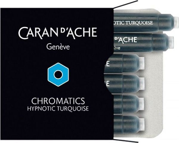 Caran d’Ache Φυσίγγια Μελάνης Chromatics Τιρκουάζ, 6 Τεμάχια