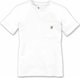 Carhartt Μπλούζα Carhartt WK87 Workwear Pocket Κοντομάνικη Λευκή