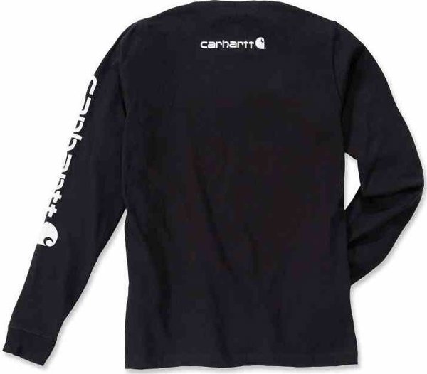 Carhartt Μακρυμάνικη Μπλούζα Carhartt Logo Μαύρη