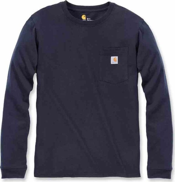Carhartt Μπλούζα Carhartt WK126 Workwear Pocket L/S Navy