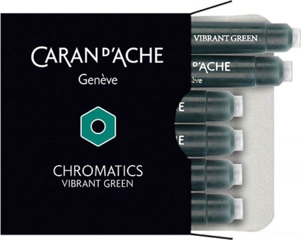 Caran d'Ache Φυσίγγια Μελάνης Chromatics Σκούρο Πράσινο, 6 Τεμάχια