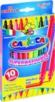 Carioca Birello Μαρκαδόροι 10 Χρωμάτων με Διπλή Μύτη 2mm & 4mm, Υδατοδιαλυτό Μελάνι, Πλενόμενοι