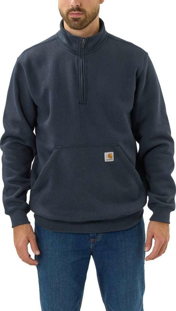Carhartt Μπλούζα Carhartt Quarter Zip Midweight Mock New Navy