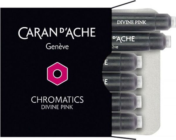 Caran d'Ache Chromatics Φυσίγγια Μελάνης, Ροζ, 6 Τεμάχια